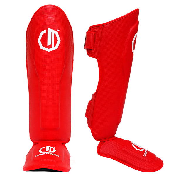 Schienbein-/Fußschützer Legion Octagon Kevlar rot
