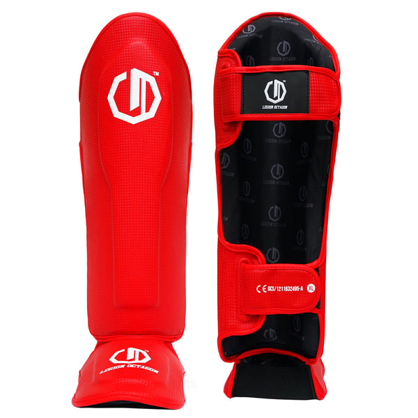 Schienbein-/Fußschützer Legion Octagon Kevlar rot