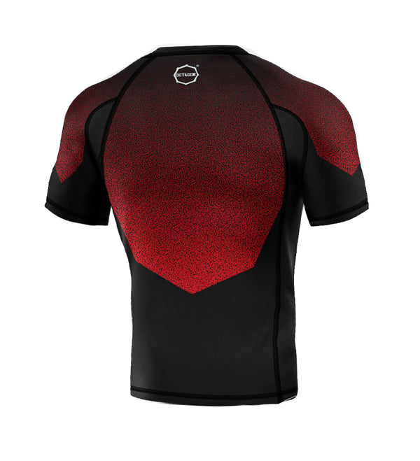 Rashguard Octagon PREMIUM Gentler schwarz / rot