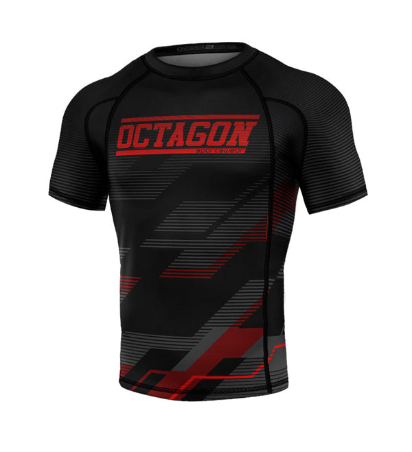 Rashguard Octagon PREMIUM Racer black/red