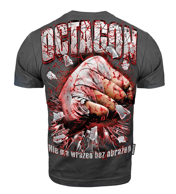 T-Shirt Octagon Keine Action ohne Schmerz graphit
