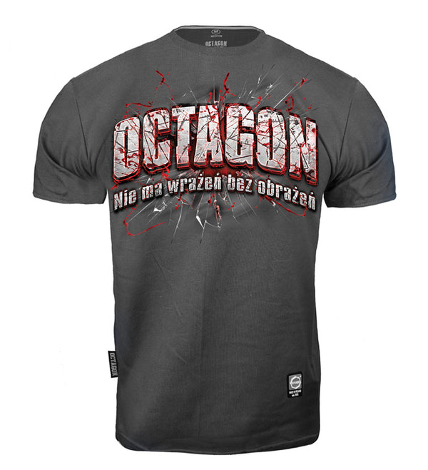 T-Shirt Octagon Keine Action ohne Schmerz graphit