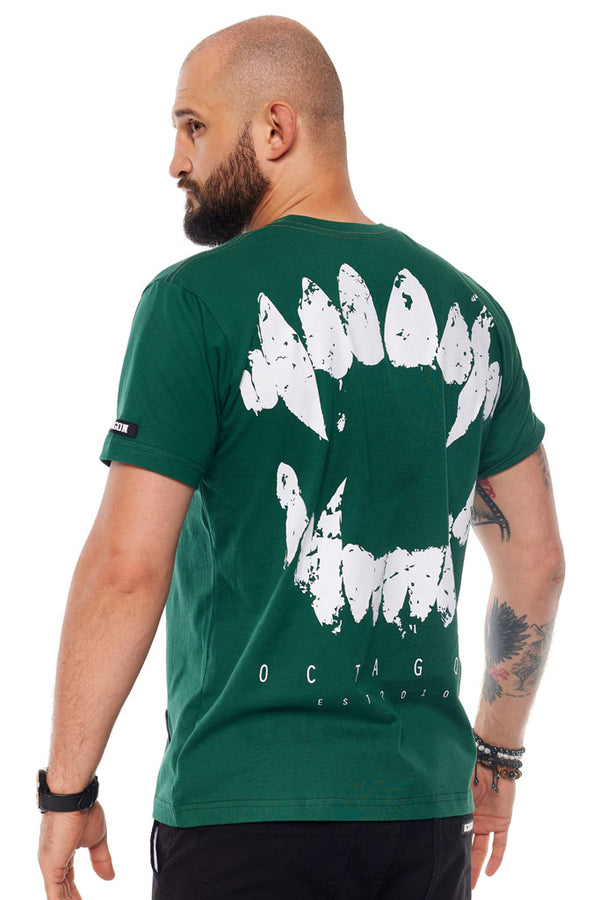 T-Shirt Octagon Zęby bottle grün