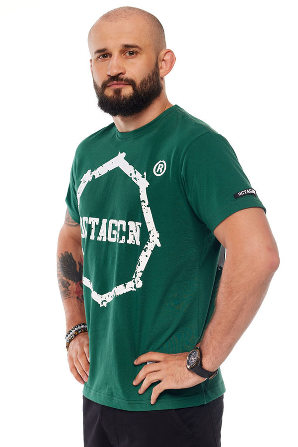 T-Shirt Octagon Zęby bottle grün