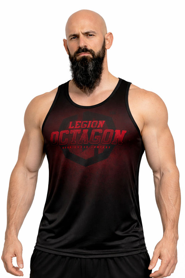 Tanktop Legion Octagon sportowy Conquest schwarz/rot