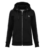 Hoodie Octagon Damen Stripe ZIP-Kapuze schwarz