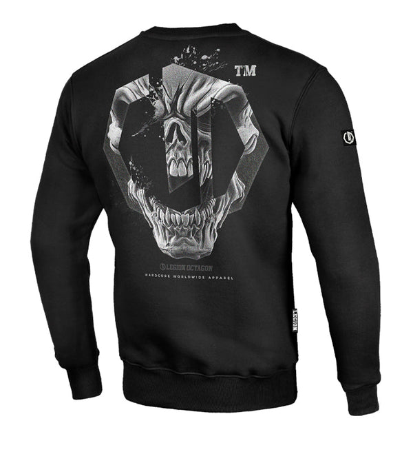 Crewneck Legion Octagon Skull black
