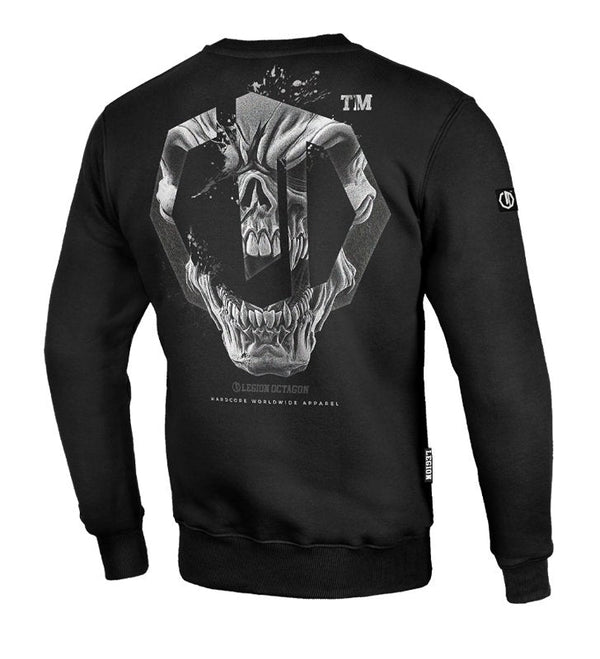 Crewneck Legion Octagon Skull black