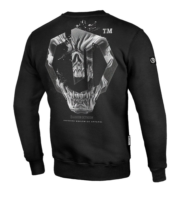Crewneck Legion Octagon Skull black