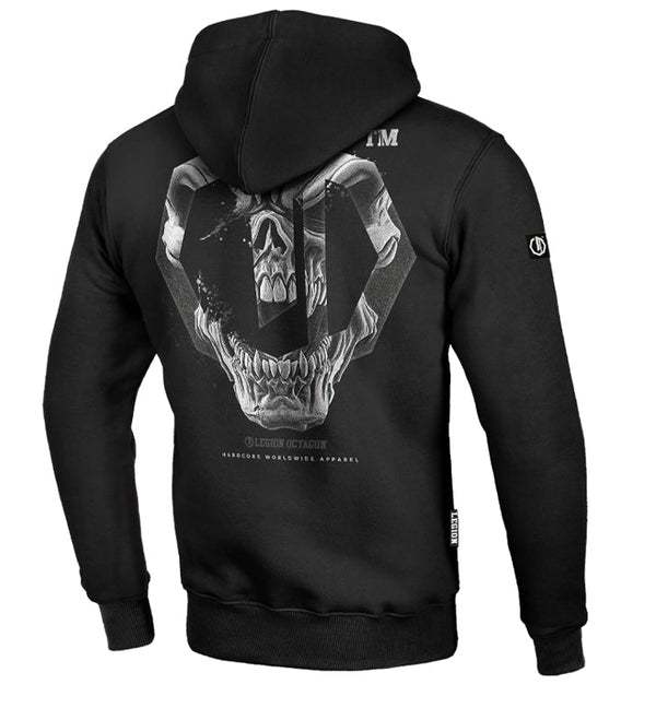 Bluza Legion Octagon Skull black z kapturem