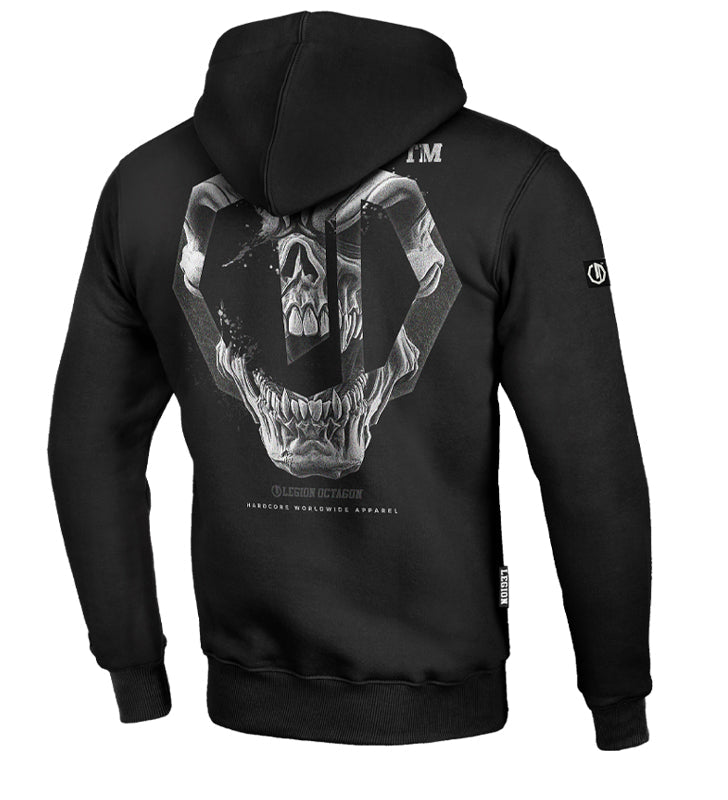 Bluza Legion Octagon Skull black z kapturem