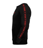 Hoodie Octagon Stripe bez kaptura schwarz / rot