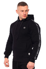 Bluza Octagon Stripe black z kapturem