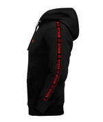 Hoodie Octagon Stripe z kapturem schwarz / rot
