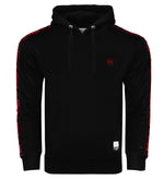 Hoodie Octagon Stripe z kapturem schwarz / rot