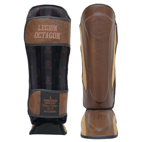 Schienbein-/Fußschützer Legion Octagon PRO Oldschool braun