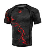 Rashguard Legion Octagon PREMIUM Marble camo / rot