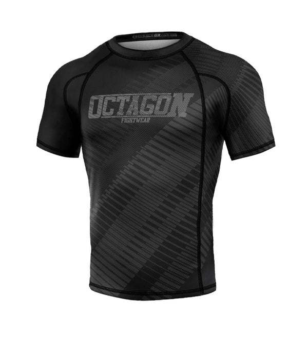 Rashguard Octagon PREMIUM Blocks schwarz