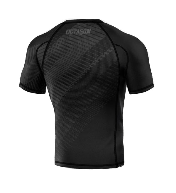 Rashguard Octagon PREMIUM Blocks schwarz