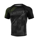 Rashguard Octagon PREMIUM Broken Line schwarz