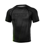 Rashguard Octagon PREMIUM Dots schwarz / grün