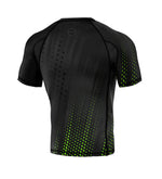 Rashguard Octagon PREMIUM Dots schwarz / grün
