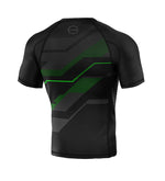 Rashguard Octagon PREMIUM Racer schwarz / grün