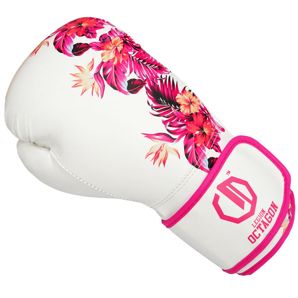 Boxhandschuhe Legion Octagon Damen Flower weiß/pink