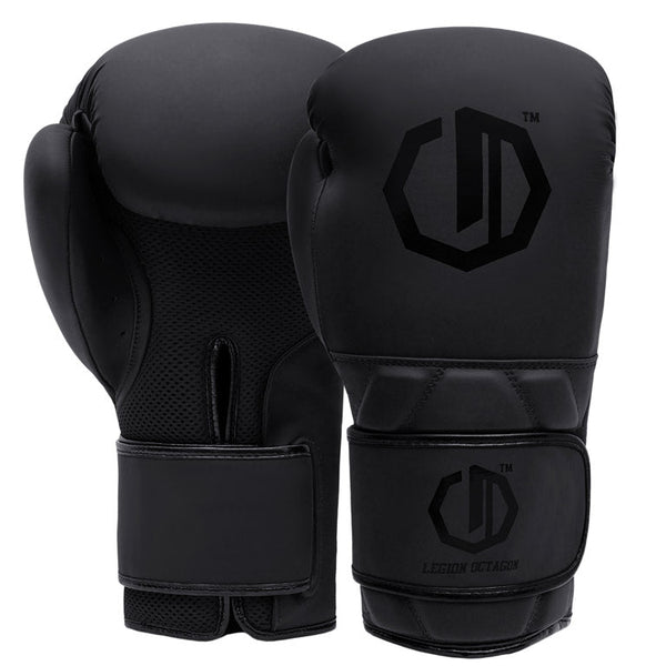 Rękawice bokserskie Legion Octagon Enforcer dark black plecakoworek GRATIS!