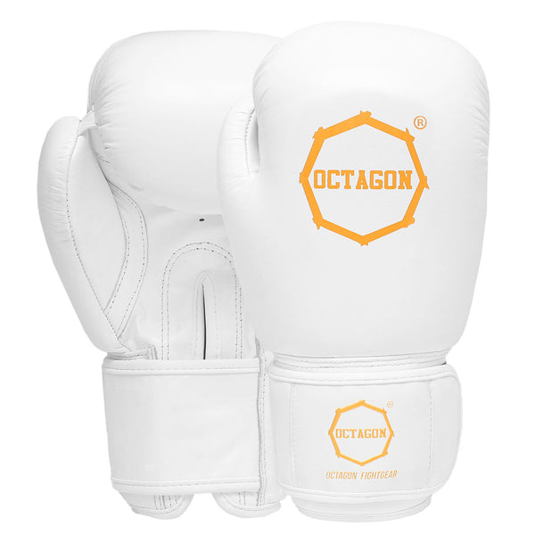 Boxhandschuhe Octagon Royal / SKÓRA weiß / gold