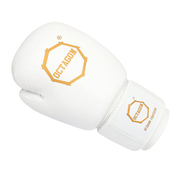 Boxhandschuhe Octagon Royal / SKÓRA weiß / gold