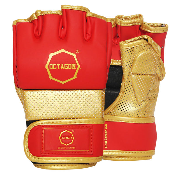 MMA-Handschuhe Octagon Edition 2.0 gold/rot