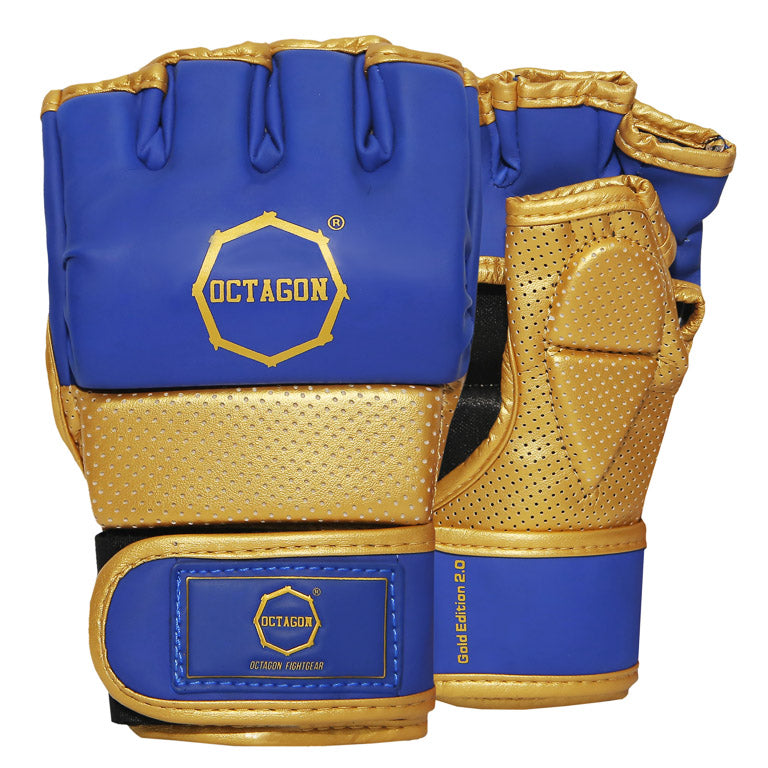 MMA-Handschuhe Octagon Edition 2.0 gold/blau