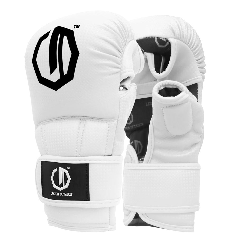 MMA-Handschuhe Legion Octagon sparingowe kevlar weiß