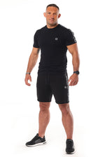 Shorts Octagon Stripe schwarz/weiß