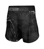 MMA Shorts Octagon Marble Camo grey