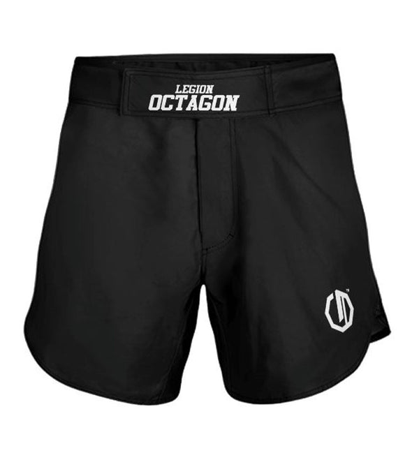MMA-Shorts Octagon Small Logo schwarz/weiß