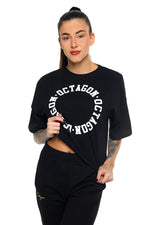 T-Shirt Octagon Damen RING schwarz