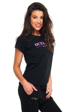 T-Shirt Octagon Damen SINCE 2010 schwarz