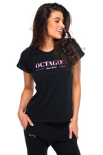 T-Shirt Octagon Damen SINCE 2010 schwarz