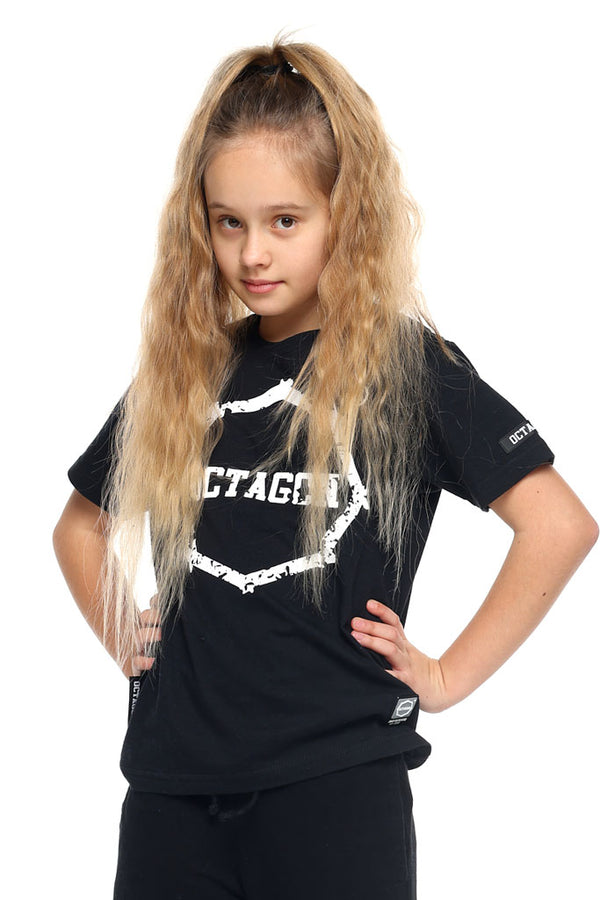 T-Shirt Octagon Kinder Zęby schwarz