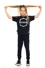 T-Shirt Octagon Kinder Zęby schwarz