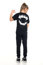 T-Shirt Octagon Kinder Zęby schwarz