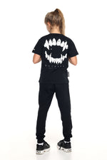 T-Shirt Octagon Kinder Zęby schwarz