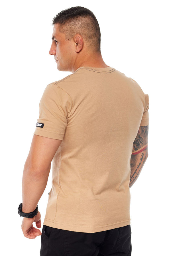T-Shirt Octagon Small Logo beige