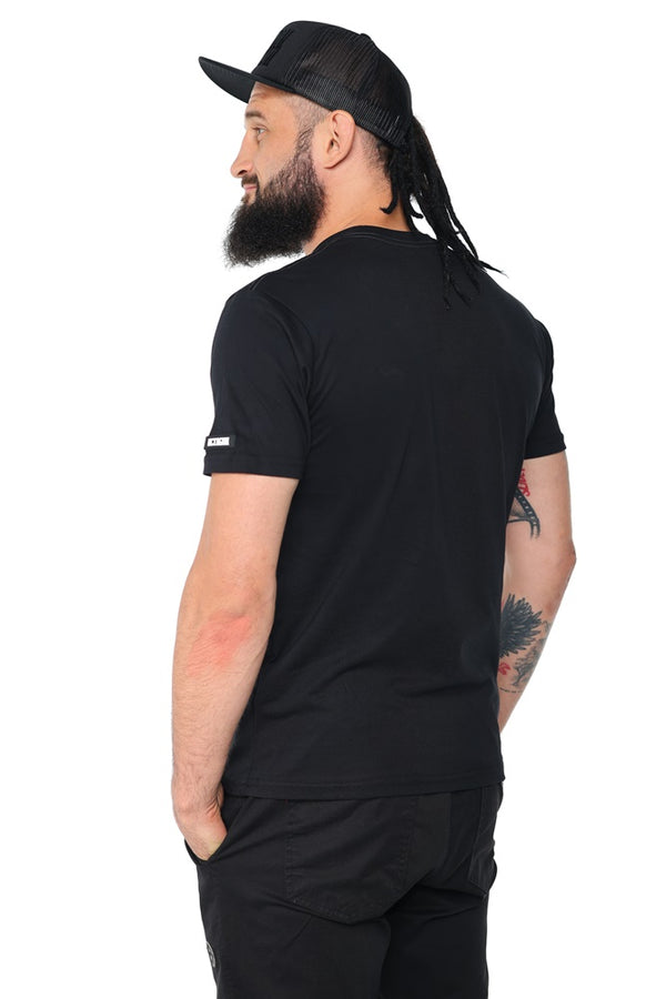 T-Shirt Octagon Small Logo schwarz / weiß