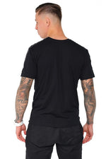 T-Shirt Octagon Stripe schwarz/weiß