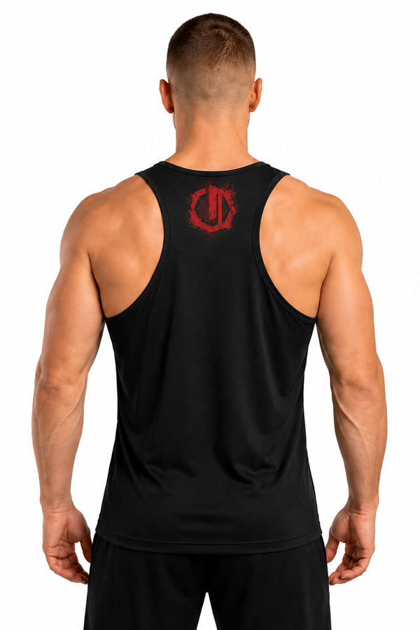 Tanktop Legion Octagon sportowy Grunge schwarz/rot